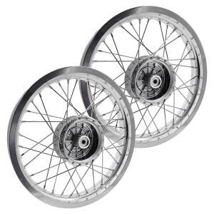 Sett med 2x felger 2,15x16 brede aluminiumseikerhjul egnet for Simson S51 S50 S70 Schwalbe KR51 aluminiumsfelg Craftride AF25