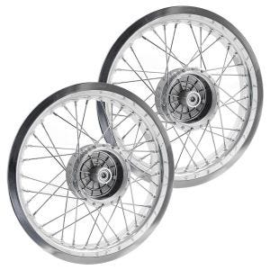 Sett med 2x felger 2,5x16 brede aluminium eiker hjul egnet for Simson S51 S50 S70 Schwalbe KR51 aluminiumsfelg Craftride AF26