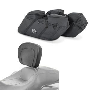 Sett med innervesker i kofferten + førerryggstøtte som passer for Harley Davidson Touring 97-24 Craftride HS25