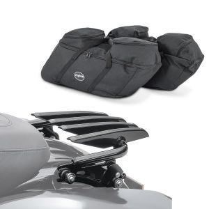 Sett med innervesker i kofferten + avtagbar bagasjehylle som passer for Harley Davidson Touring 09-24 Craftride HS27