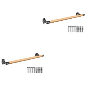 Sett med 2x ballettstang i massivt tre justerbar Cranit BS21 treningsstang veggmontering