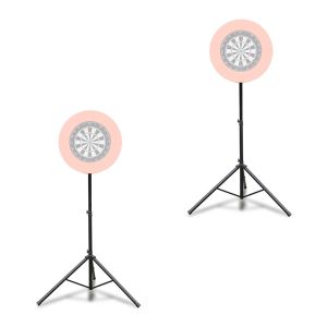Sett med 2x dart stativer høydejusterbare 140 - 195 cm Cranit stativ egnet for dartboard PL38 svart