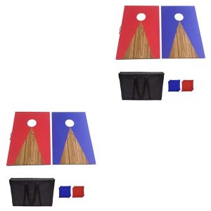 Sett med 2 x utendørs cornhole spill CS2 Cranit tre cornhole boards rød/blå NYHET