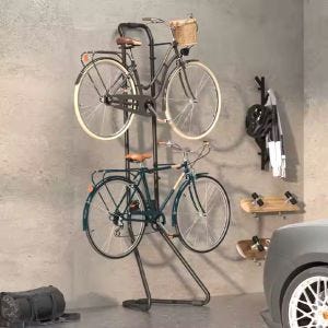 Fahrradständer vertikal FS24 Bodenständer für 2 Fahrräder Fahrradhalterung DPL1
