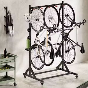 Fahrradständer mit Rollen FS24 für 5 Fahrräder Fahrradaufhängung DPL1