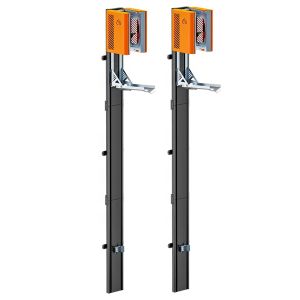 2x sykkelveggfeste vertikalt Lift Cranit WS5 sykkelstativ mekanisk veggløft svart oransje