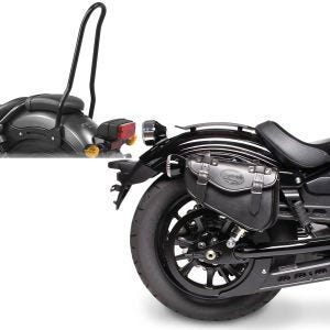 Set Satteltasche + Sissy Bar für Honda Rebel 500 17-21 Craftride rechts_1