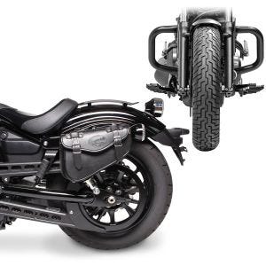 Set Satteltasche + Sturzbügel für Honda Rebel 500 17-21 Craftride links_1