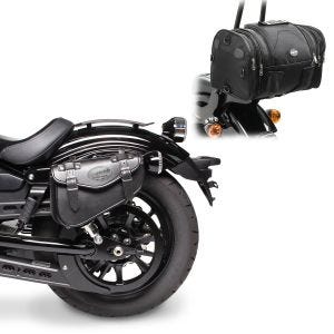 Set Satteltasche + Hecktasche für Honda Rebel 500 17-21 Craftride links_1