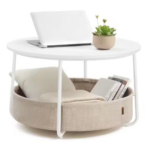 Couchtisch Divit BT14 Beistelltisch Wohnzimmertisch weiß 75cm x 75cm x 45cm