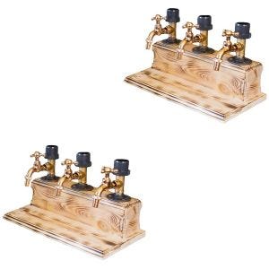 Sett med 2x likørdispensere Divit LS10 spritdispensere egnet for 3 flasker og kran NYHET