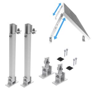 Solcellemodulholder justerbar opptil 60 grader Divit SH1 vegg flatt tak solcellepanelholder DPLI1