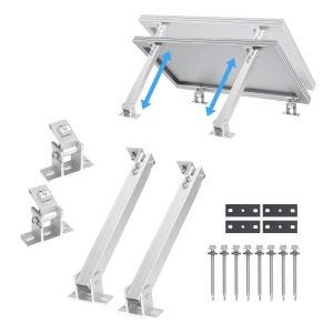 Solcellemodulholder justerbar opptil 60 grader Divit SH1 vegg flatt tak solcellepanelholder DPLI3