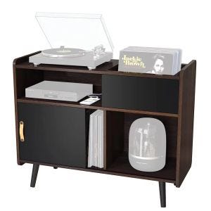 Vinyl platespillerskap Divit VP72 retro skap laget av tre