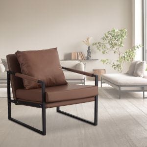 Stue lenestol i skinn Divit LW2 lounge lenestol DPL1