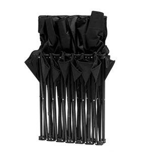 Sammenleggbar hagebenk Divit SR10 hagestol egnet for 6 personer sort DPL1
