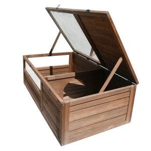 Skilpaddehus innhegning værbestandig 97 x 57 x 51 cm tre BF31 DPL2