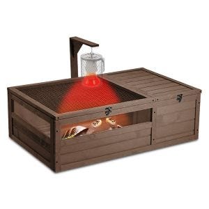 Skilpaddehus innhegning værbestandig 97 x 57 x 51 cm tre BF31 DPLI1
