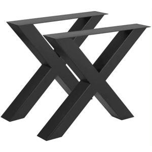 Bordben metall Divit XU27 bordløpere bordramme X-formet 40 x 39,5 cm svart