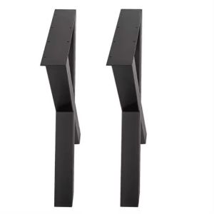 Bordben metall Divit XU27 bordløpere bordramme X-formet 40 x 39,5 cm svart DPL1