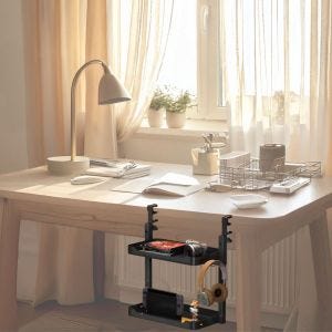 Schreibtischorganizer 2 Ebenen SO18 Klemmregal Aufbewahrung Büro DPL1