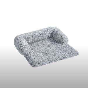 Hundebett Plüsch HB4 Hundekissen 80cm grau