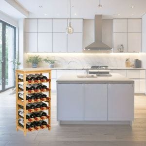 Weinregal 6 Ebenen WR8 Weinaufbewahrung Weinhalter Holz DPL1