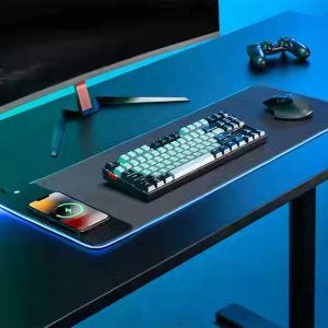 RGB Schreibtischunterlage SU24 mit Ladeststation 80cm Mouse Pad beleuchtet DPL1