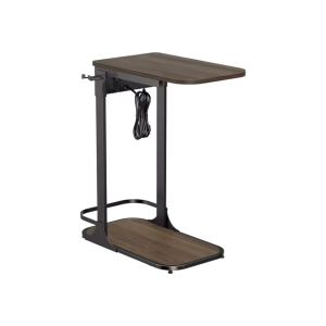 Moderner Beistelltisch BT25 mit USB Port Nachttisch C-Form