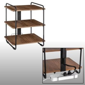 Regal mit Kabelorganizer RK28 3 Ebenen Standregal mit Kabelaufbewahrung