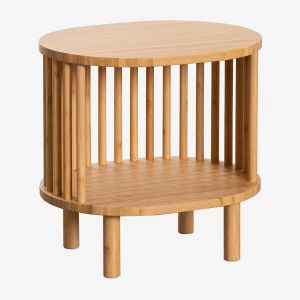 Nattbord laget av bambus Divit RI83 sidebord 41,5 x 40 cm 2 hyller natur
