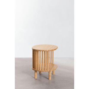 Nattbord i bambus Divit RI83 sidebord 41,5 x 40 cm 2 hyller natur DPL1