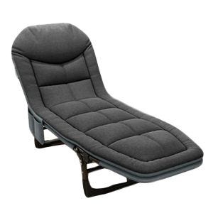 Sammenleggbar fluktstol Divit GI20 hage solseng solseng polstret 200 x 64 x 30 cm svart