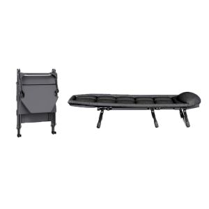 Sammenleggbar fluktstol Divit GI20 hage solseng solseng polstret 200 x 64 x 30 cm svart DPL1