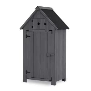 Hageskap værbestandig Divit IG10 redskapsbod tre 65 x 46 x 137 cm grå