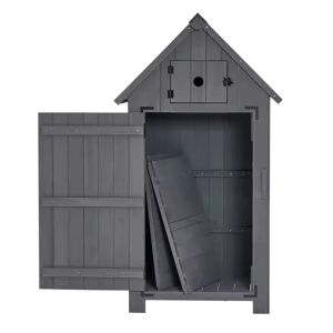Hageskap værbestandig Divit IG10 redskapsbod tre 65 x 46 x 137 cm grå DPL1