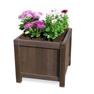 Pflanzkübel Holz dunkel 40x40cm PK03 Blumenkübel Outdoor DPL3