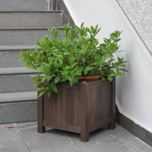 Pflanzkübel Holz dunkel 40x40cm PK03 Blumenkübel Outdoor DPL4