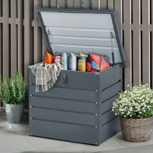 Outdoor Metall Aufbewahrungsbox AB2 Gartentruhe verschließbar 200 Liter DPL3