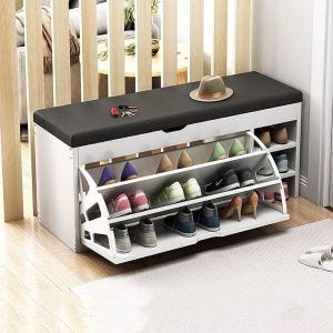 Sitzbank mit Stauraum Divit SB27 Schuhbank Weiss