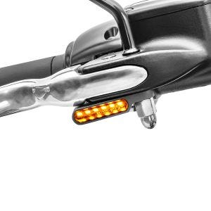 LED Lenkerblinker für Harley Davidson Sportster 883 Iron / Low Lumitecs Blinker M2 getönt_1