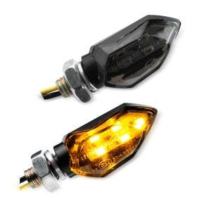 LED-indikatorer egnet for KTM 500 / 450 EXC / EXC-F med E-merke Lumitecs TX12 tonet svart