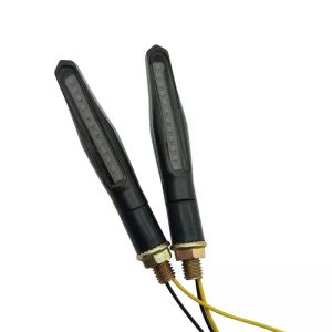 Kjørelysblink motorsykkel med E-merke LED-blinklys Lumitecs RV68 2 stk tonet svart