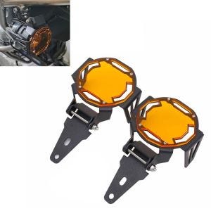 Deksel ekstra frontlykt egnet for BMW R 1250 GS / Adventure 19-24 frontlys beskyttelse Lumitecs QL12 oransje
