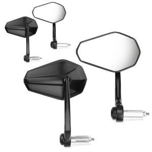 2x motorsykkelstyrende speilpar (4 stk) med E-merke bakspeilpar Zaddox SP6 økonomisett