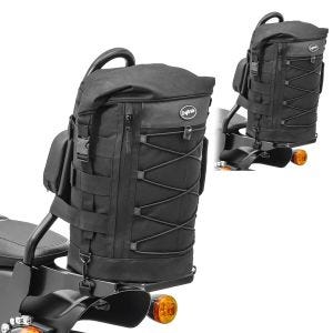 2x sissy bar bag egnet for chopper og cruiser tail bag Craftride DB4 økonomisett