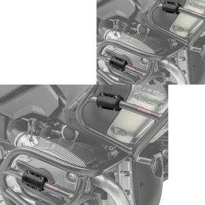 2x crash-bar beskyttelse Motoguard CP8 22-28mm crash bar crash pads beskyttere svart sparesett