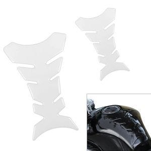 2x motorsykkel tank pad Fishbone Zaddox tank beskyttelse klistremerke universal klart sparesett