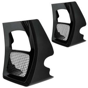 2x frontspoiler egnet for Harley Davidson oljekjølerdeksel Craftride OV2 svart sparesett