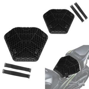 2x motorsykkel gelpute Tourtecs AC2 TPE Gel L komfortsetepute svart sparesett